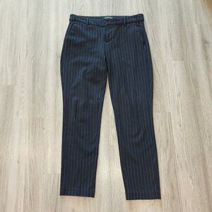 Liverpool Dark Navy Blue Pinstripe Straight Leg Pants Size 6